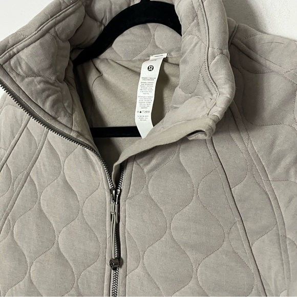 Lululemon Scuba Quilted Half Zip Sweatshirt Jacket Riverstone Size XS/S - Picture 2 of 7